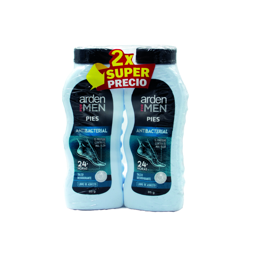 Talco en polvo para pies antibacterial 85g