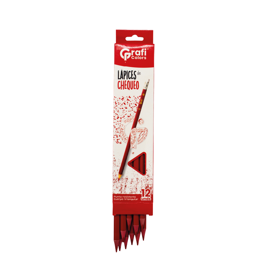 Lápiz Grafi Rojo x12