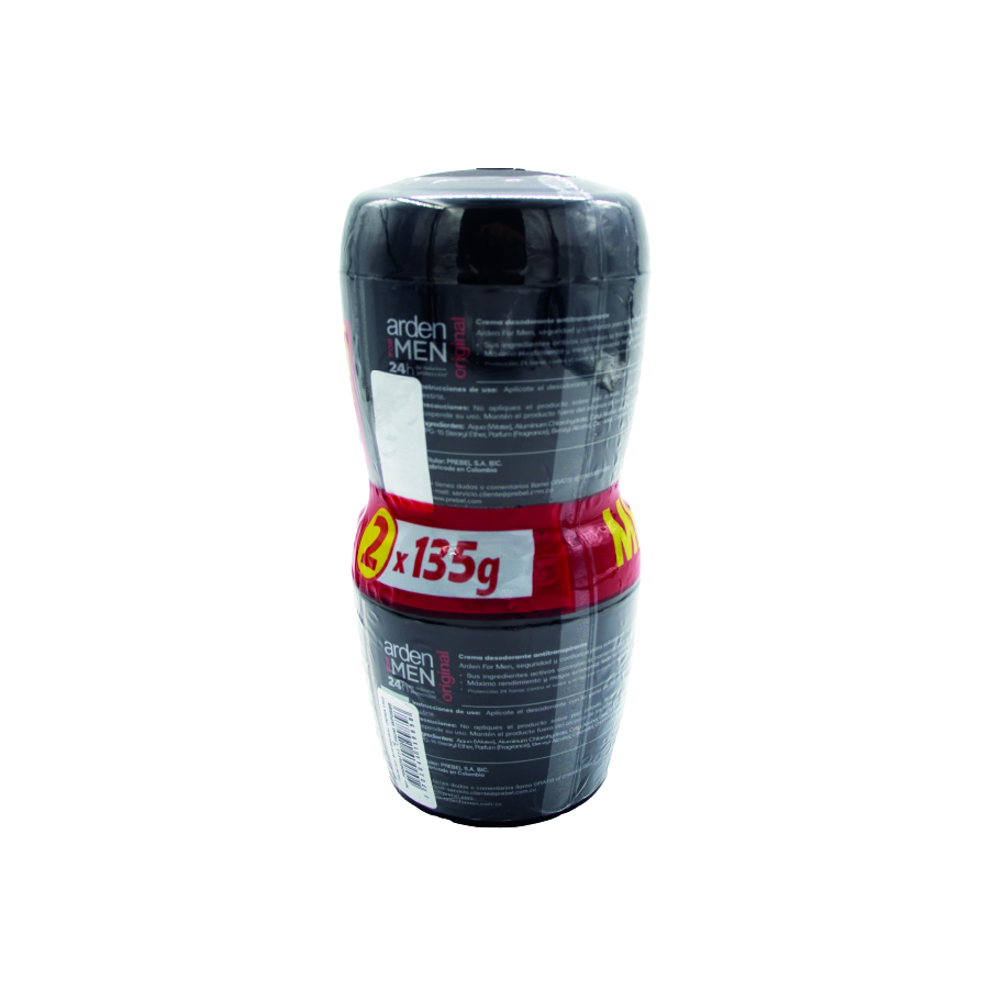 Desodorante hombre en crema 135gr x2