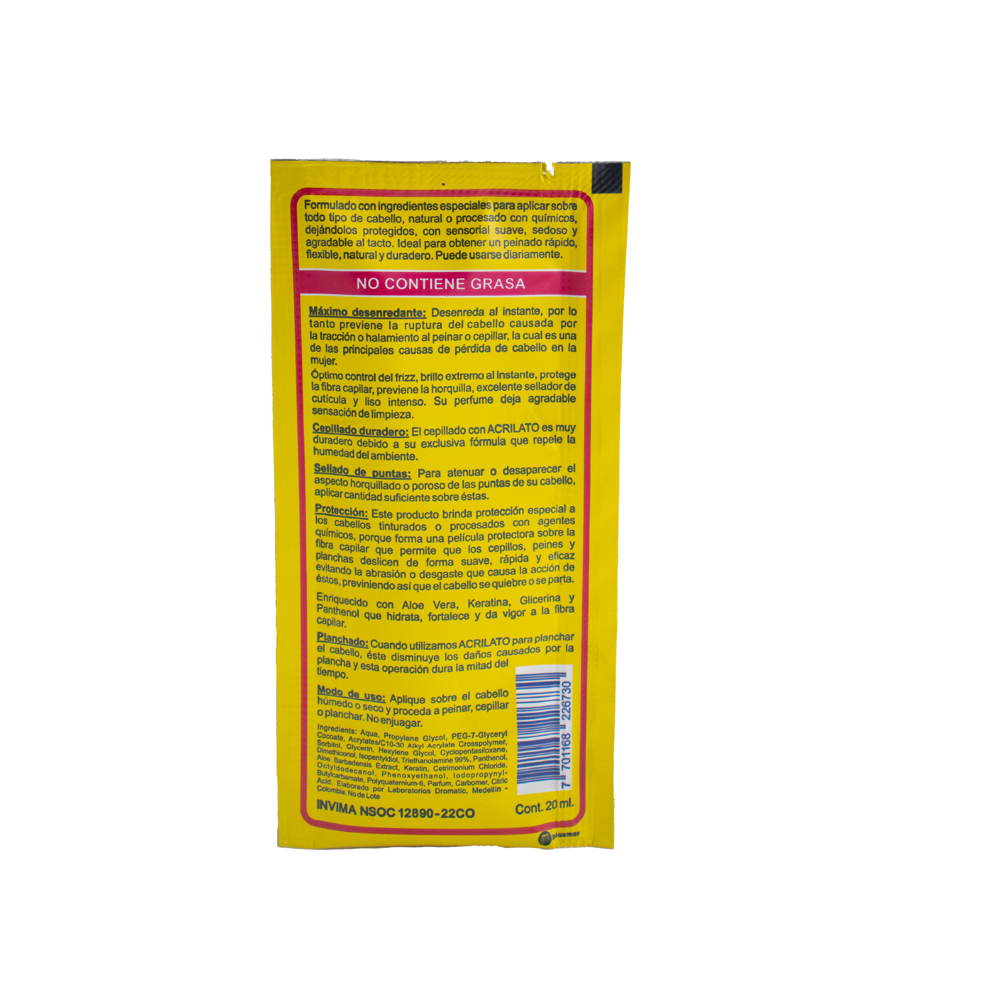 Sachet Acrilato para Peinar x1 und