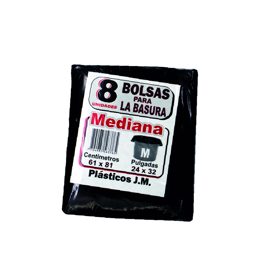 Bolsa Basura negra Paquete X8