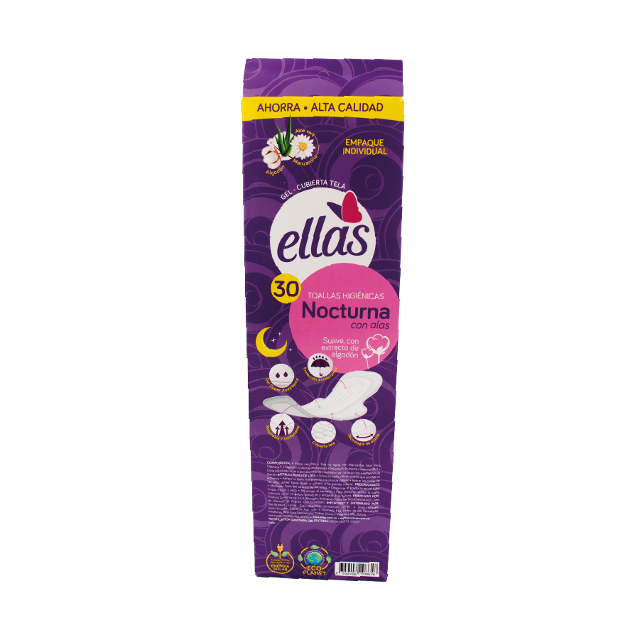 Dispensador de toallas higienicas nocturnas x30 und