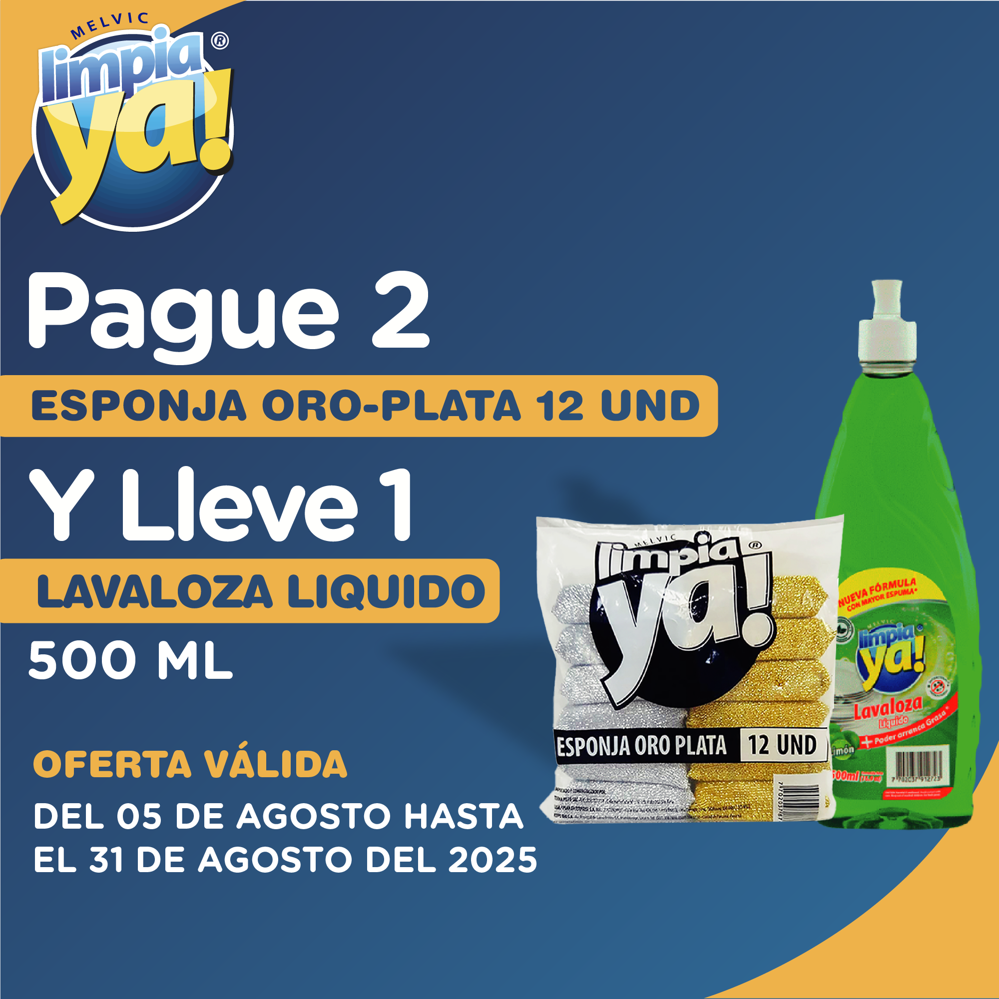 Lléva Gratis 1 Lavaloza 500ml Por Compra de 2 Esponja OroPlata