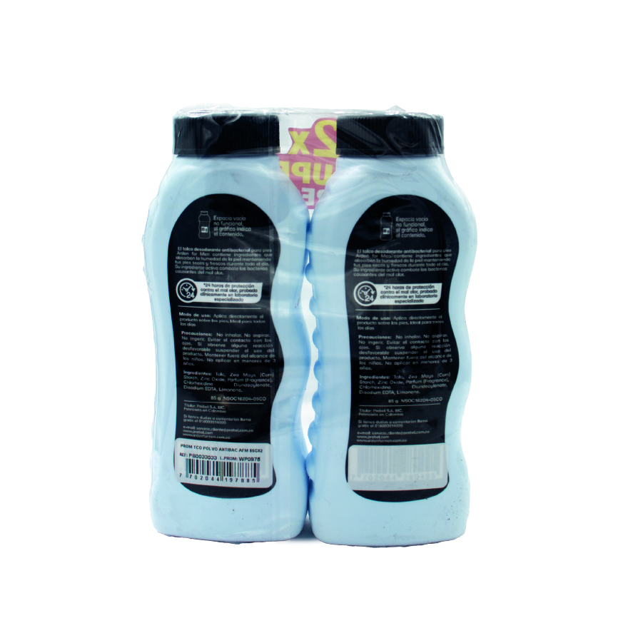 Talco en polvo para pies antibacterial 85g
