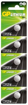 Pila Tipo moneda CR1216 x5 und