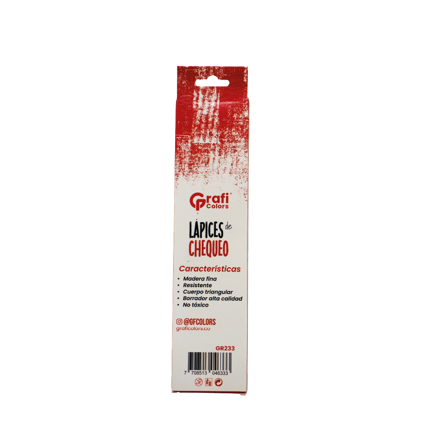 Lápiz Grafi Rojo x12