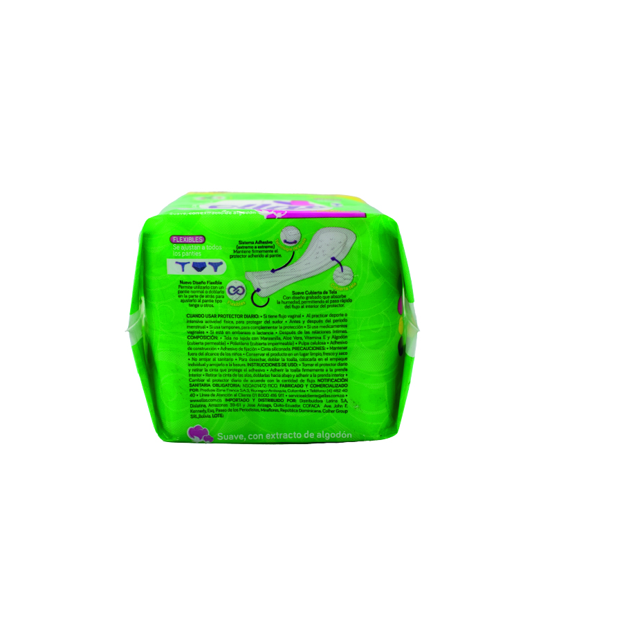 Protectores diarios anatómico x15 und