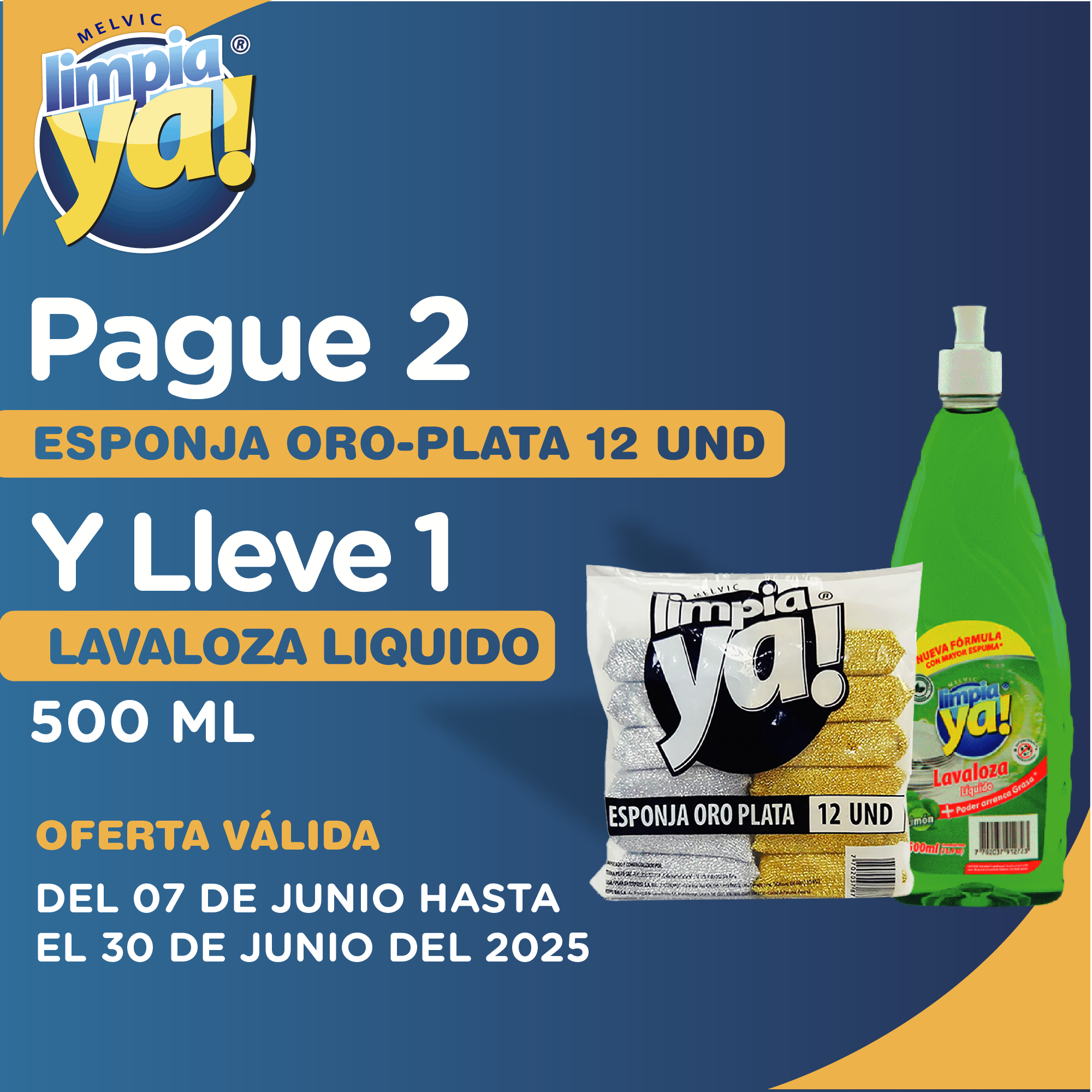 Lléva Gratis 1 Lavaloza 500ml Por Compra de 2 Esponja OroPlata